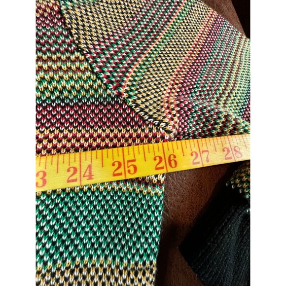 Teddy Fresh Rainbow Embroidered Striped Crewneck Sweater Multicolor XL Cotton - Picture 6 of 8